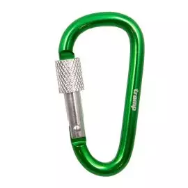 Карабин алюминиевый сувенирный Tramp 7 см с муфтой green