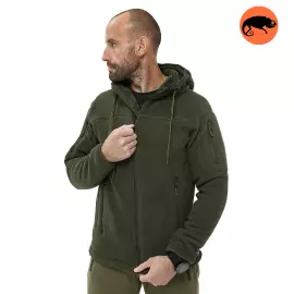 Мужская флисовая куртка с капюшоном Viking Olive, Размер: 44-46 (S)