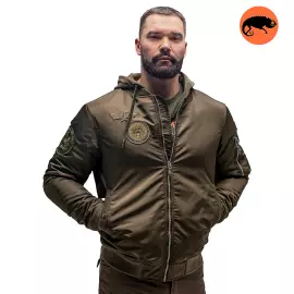 Куртка MA-1 hooded light Olive, Размер: 44-46 (S)