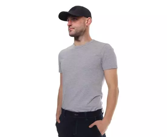 Футболка серая мужская Jersey Light Gray, Размер: 56-58 (XL)