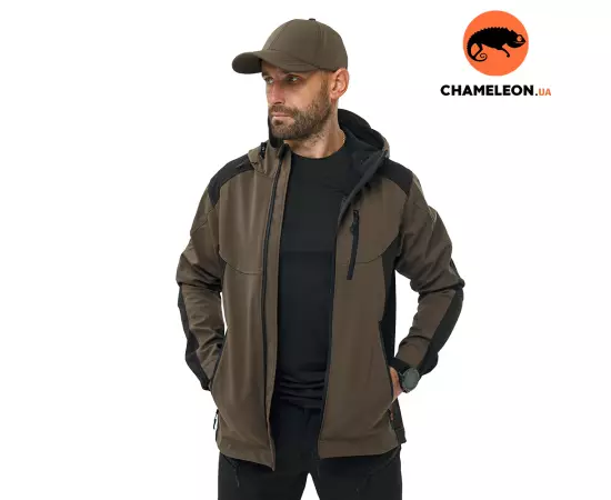 Куртка Soft Shell Predator Olive/Black, Розмір: 62-60 (XXL)