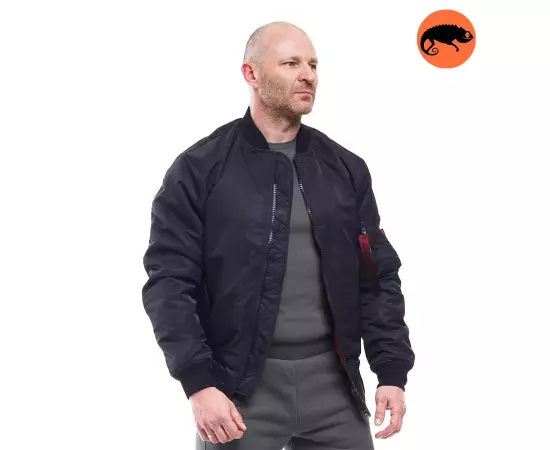 Демисезонная куртка бомбер мужская черная MA-1 Gen 2  Black, Размер: 44-46 (S)