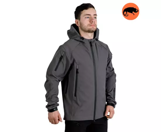 Демісезонна чоловіча куртка Soft Shell Spartan Gray, Розмір: 44-46 (S)