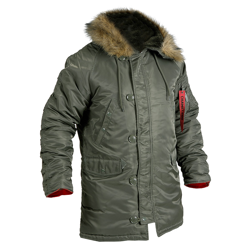 Мужская куртка Аляска Slim Fit N-3B Olive купить в Украине, цена 3385 ...