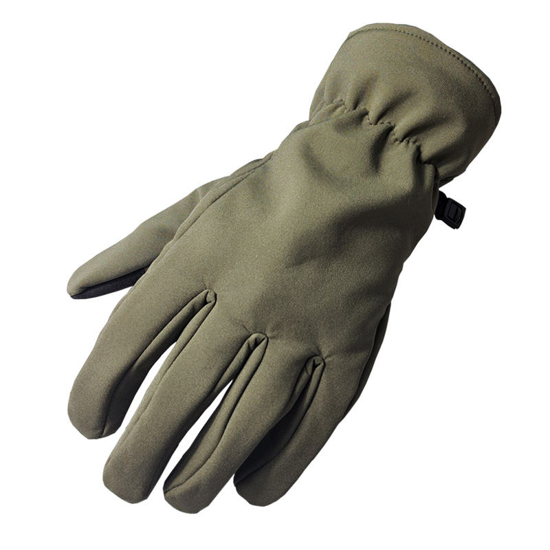 Непромокаемые перчатки зимние мужские флисовые SoftShell Olive  в .