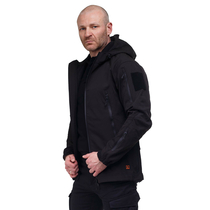 Тактическая куртка Soft Shell Spartan Police Black черная с капюшоном, Размер: 48-50 (M)