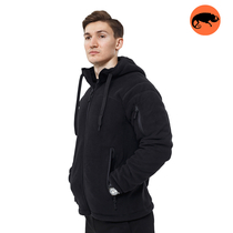 Чоловіча чорна флісова куртка з капюшоном Viking Black, Розмір: 64-66 (XXXL)