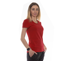 Червона футболка жіноча Jersey Women Red, Розмір: 44 (S)
