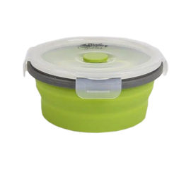 Контейнер Tramp складной силиконовый с крышкой защелкой 800 мл olive