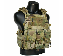 Жилет тактичний плитоноска Multicam з потрійним підсумком