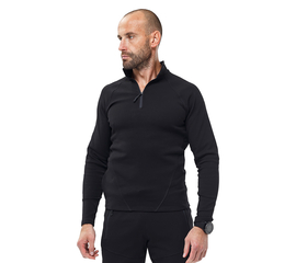 Спортивная кофта мужская черная хлопок Sporter Gen 3 Black, Размер: 44-46 (S)