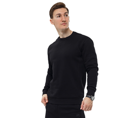 Чорний світшот чоловічий Warm Black, Розмір: 52-54 (L)