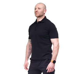 Черная мужская футболка Polo Serious, Размер: 56-58 (XL)