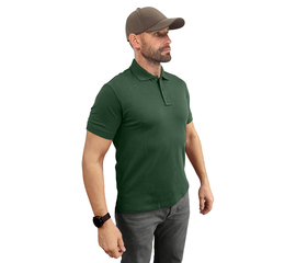 Чоловіча футболка поло олива Serious 100% бавовна, Розмір: 44-46 (S)