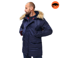 Мужская куртка Аляска синяя Slim Fit N-3B Navy, Размер: 52-54 (L)