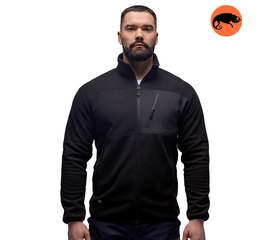 Демісезонна чоловіча кофта флісова чорна Stratus Black, Розмір: 48-50 (M)