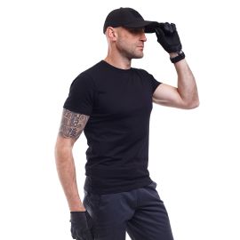 Футболка чоловіча чорна Jersey Black, Розмір: 40-42 (XS)