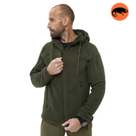 Чоловіча флісова кофта з капюшоном Viking olive, Розмір: 44-46 (S)