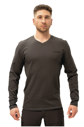 Сіра Футболка Лонгслів Чоловічий Long Sleeve Gray, Розмір: 40-42 (XS)
