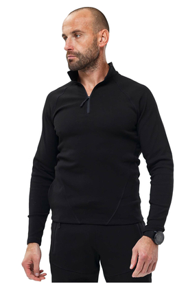 Спортивная кофта мужская черная хлопок Sporter Gen 3 Black, Размер: 44-46 (S)