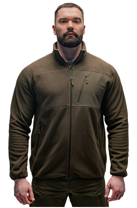 Демисезонная мужская флисовая кофта Stratus Olive, Размер: 44-46 (S)