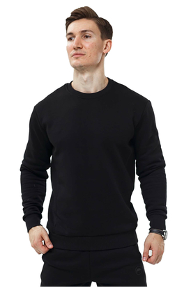 Черный свитшот мужской Warm Black, Размер: 44-46 (S)