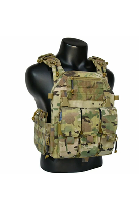 Жилет тактичний плитоноска Multicam з потрійним підсумком