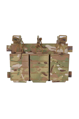 Подсумок тройной эластичный открытого типа для магазинов Multicam