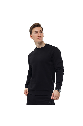 Чорний світшот чоловічий Warm Black, Розмір: 44-46 (S)