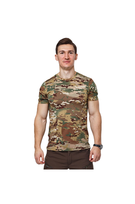Тактична військова футболка чоловіча Cross Multicam, Розмір: 48-50 (M)