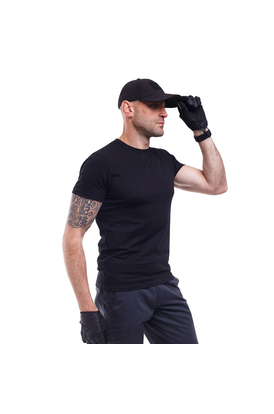 Футболка чоловіча чорна Jersey Black, Розмір: 40-42 (XS)