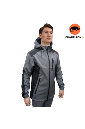 Куртка Soft Shell Predator Grey/Black, Размер: 44-46 (S)