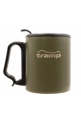 Термокружка с поилкою и защелкой 350мл Tramp Olive