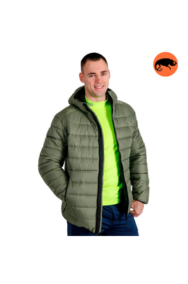 Чоловіча стьобана куртка з капюшоном Maximus Olive, Розмір: 44-46 (S)