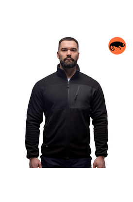 Демісезонна чоловіча кофта флісова чорна Stratus Black, Розмір: 44-46 (S)