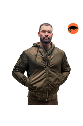 Куртка MA-1 hooded light Olive, Розмір: 44-46 (S)