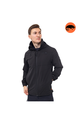 Чоловіча куртка-вітровка з капюшоном Breeze Gen 2 Black, Розмір: 44-46 (S)