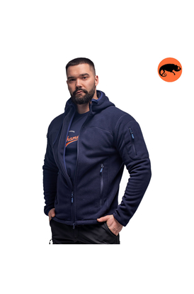 Чоловіча флісова куртка з капюшоном Viking Navy, Розмір: 40-42 (XS)