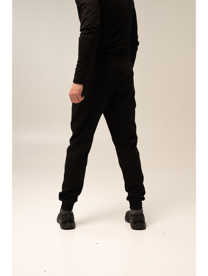 Чорні спортивні штани чоловічі теплі Sporter Black, Розмір брюк: 44-46/176, зображення 3