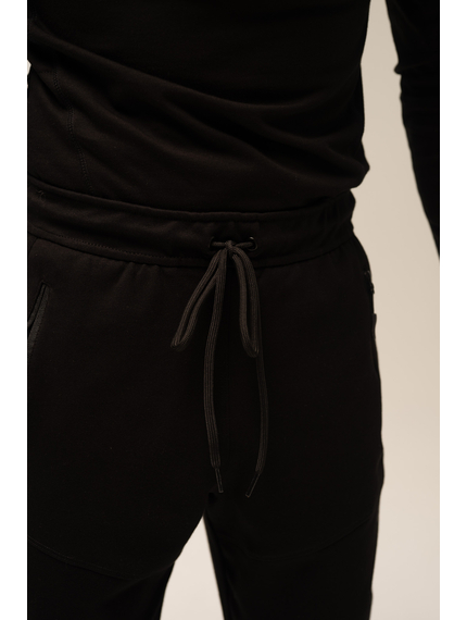 Чорні спортивні штани чоловічі теплі Sporter Black, Розмір брюк: 44-46/176, зображення 6