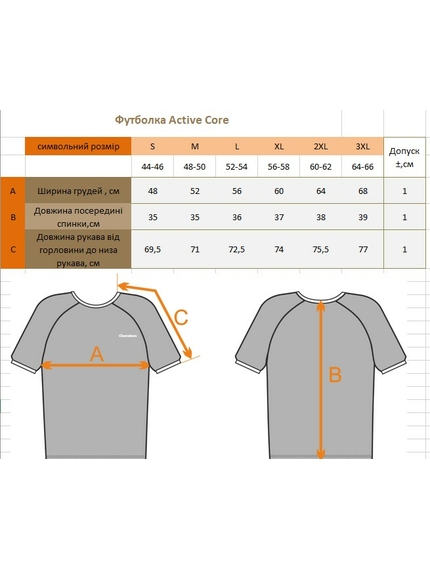 Футболка Active Core Grey, Размер: 44-46 (S), фото 4