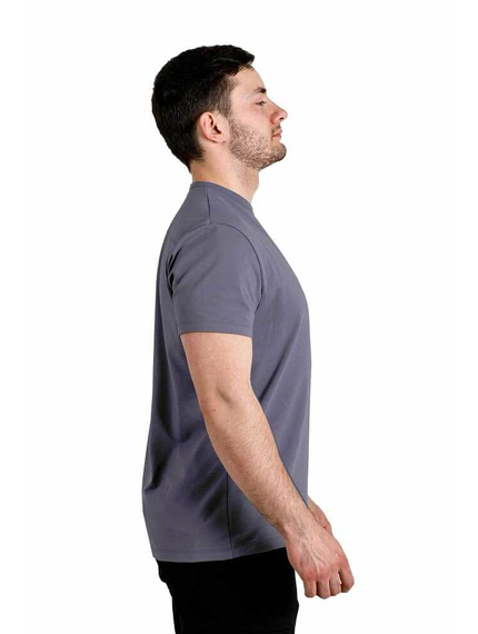 Темно-серая футболка мужская Jersey Grey, Размер: 72-74 (ХХХХХL), фото 3