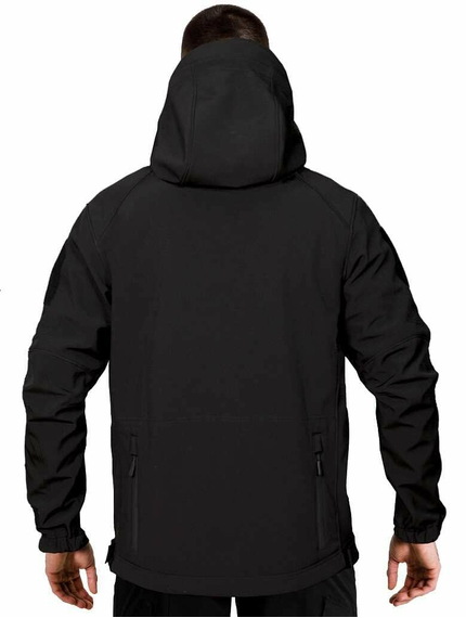 Тактична куртка Soft Shell Spartan Police Black чорна з капюшоном, Розмір: 44-46 (S), зображення 15