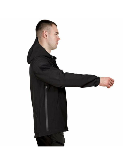 Тактическая куртка Soft Shell Spartan Police Black черная с капюшоном, Размер: 40-42 (XS), фото 16