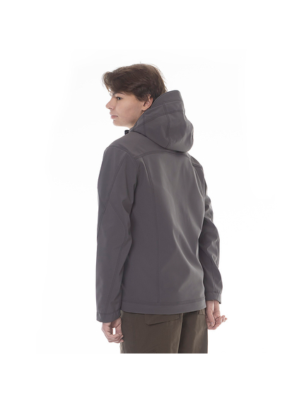 Мужская серая куртка Soft Shell софтшелл демисезонная Wolf Grey, Размер: 52-54 (L), фото 6