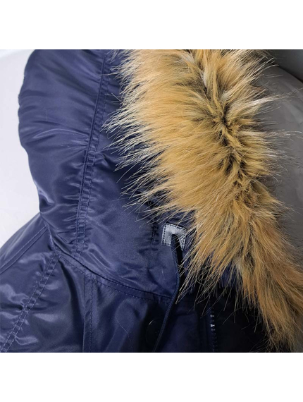 Чоловіча куртка Аляска синя Slim Fit N-3B Navy, Розмір: 44-46 (S), зображення 9