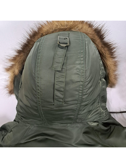 Мужская куртка Аляска Slim Fit N-3B Olive, Размер: 44-46 (S), фото 21