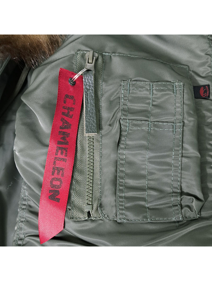 Мужская куртка Аляска Slim Fit N-3B Olive, Размер: 52-54 (L), фото 15