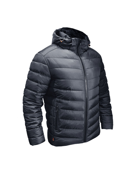 Черная стеганая куртка мужская с капюшоном Proxima Black купить в Украине