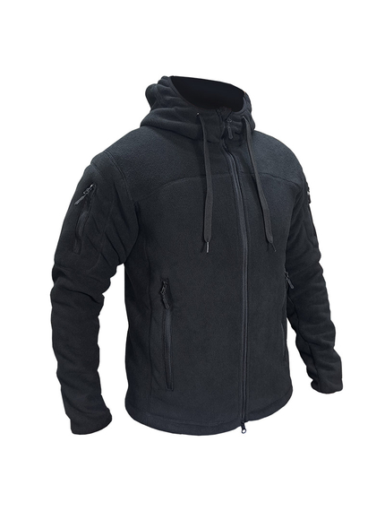 Чоловіча чорна флісова куртка з капюшоном Viking Black, Розмір: 62-60 (XXL), зображення 9